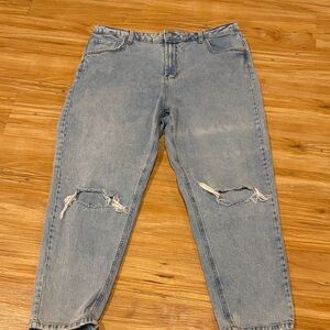 Distressed Light Blue Jeans